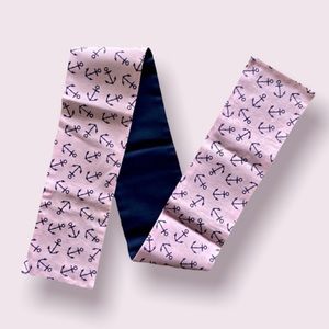 Rockabilly Reversible Custom Headband with Pink & Blue Anchors